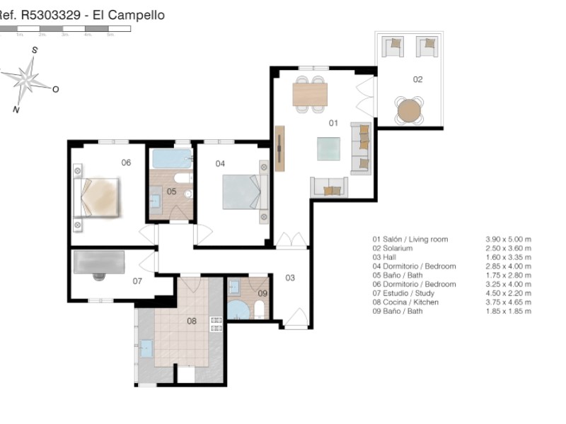 3 Spalni - El Campello — 37/38
